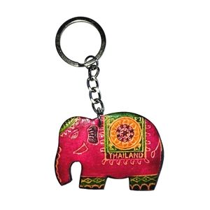 Keychain Thai Elephant Foam Leather